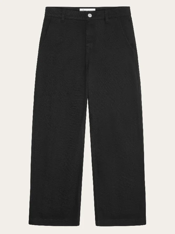 POSEY wide mid-rise twill pant - GOTS/Vegan - Black Jet