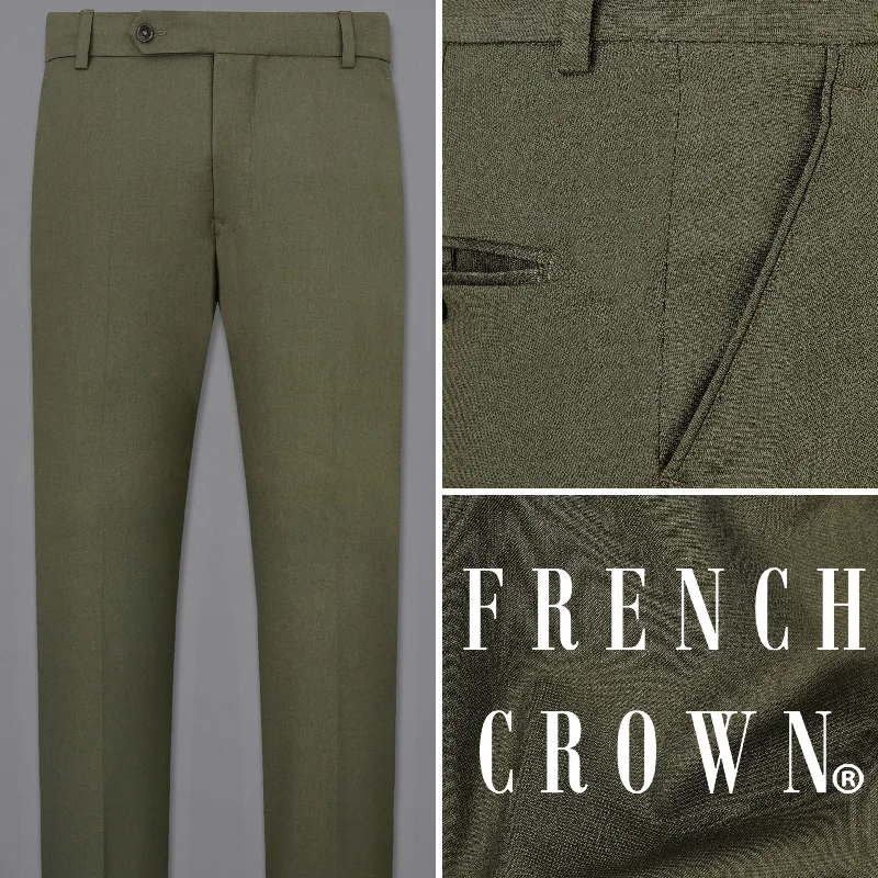 Rifle Green Solid  Pant