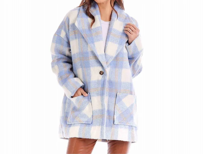 Boston Plaid Jacket In Blue