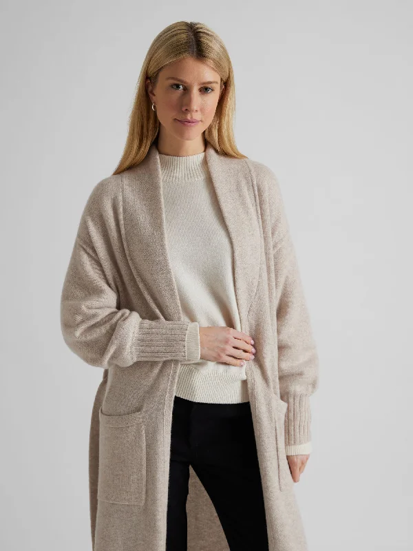 Cashmere coat "Trench" - beige