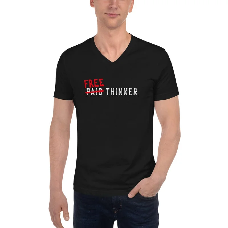 Free Thinker - Unisex V-Neck T-Shirt