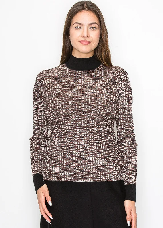 Multi-Toned Black Speckled Sweater