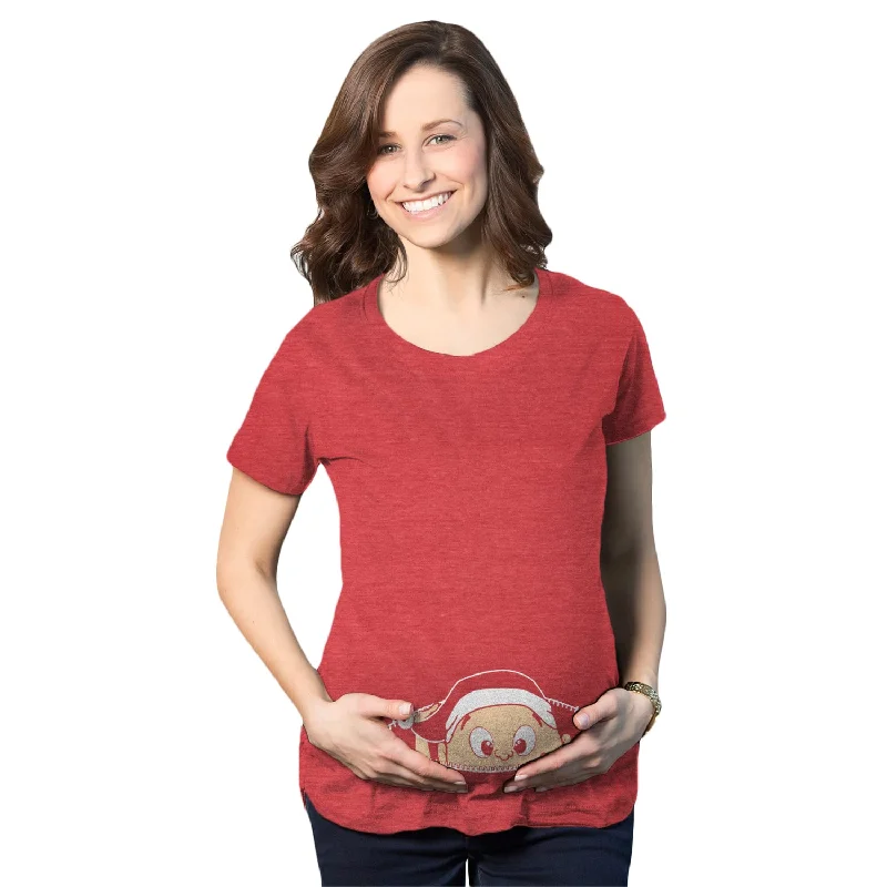 Peeking Elf Maternity T Shirt