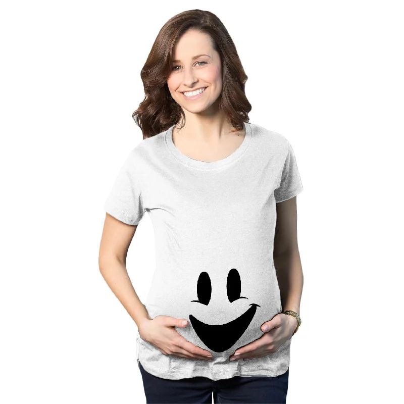 Smiling Ghost Maternity T Shirt