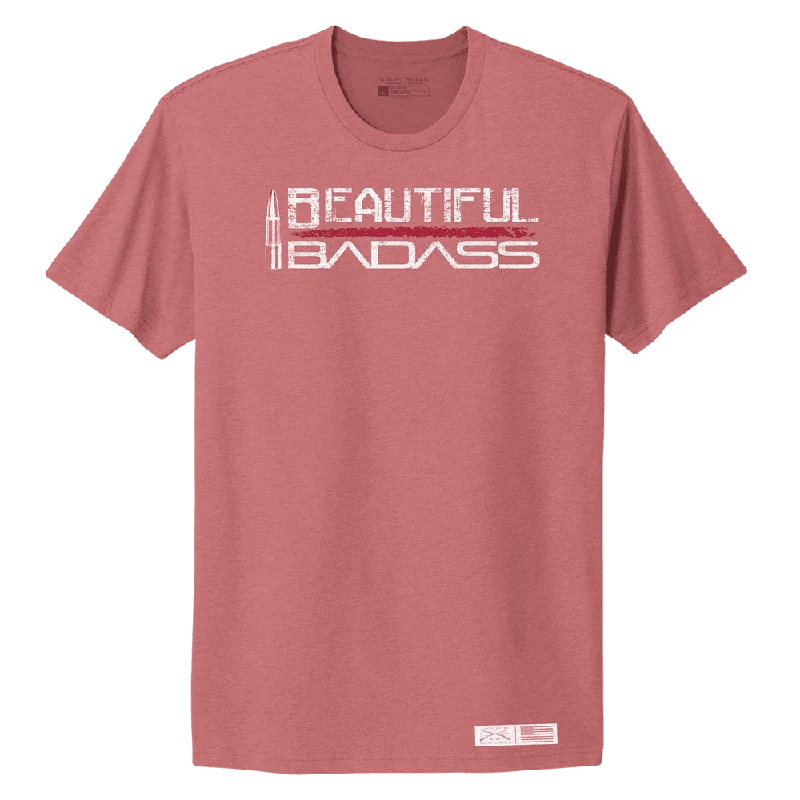 Women's Beautiful Badass Boyfriend Fit T-Shirt - Heather Mauve