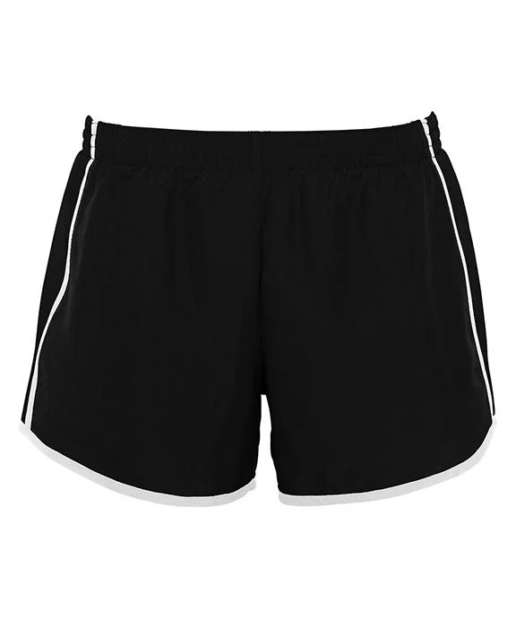 1265 - Augusta Sportswear Ladies Pulse Team Shorts | Black/Black/White