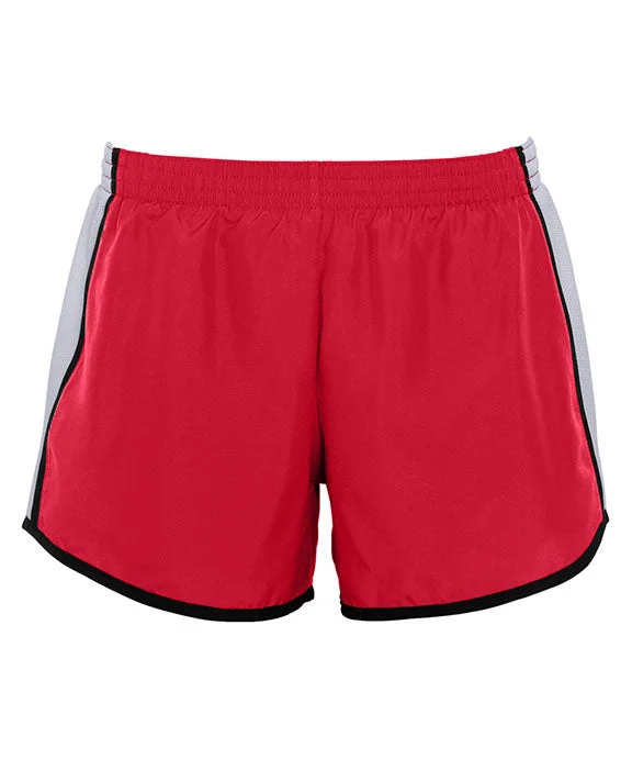 1265 - Augusta Sportswear Ladies Pulse Team Shorts | Red/White/Black