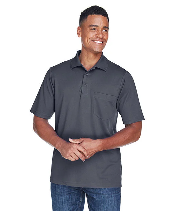 88181P - Core 365 Mens Origin Performance Piqué Polo with Pocket | Carbon