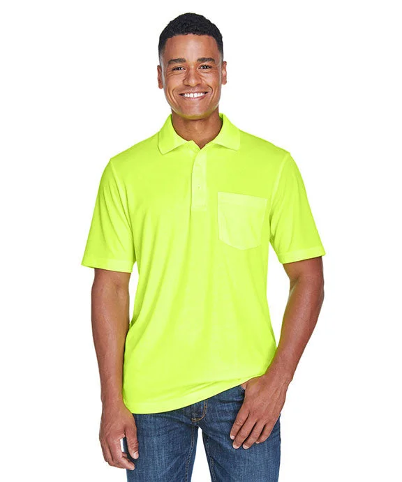 88181P - Core 365 Mens Origin Performance Piqué Polo with Pocket | Safety Yellow