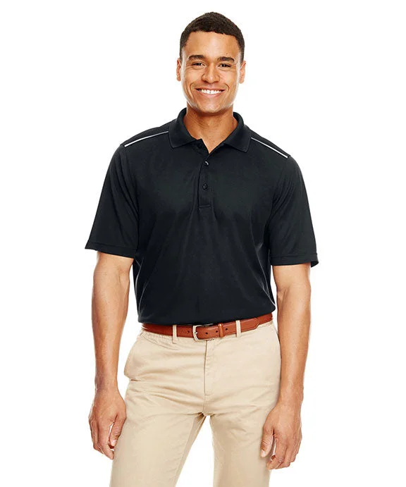 88181R - Core 365 Mens Radiant Performance Piqué Polo Shirt | Black