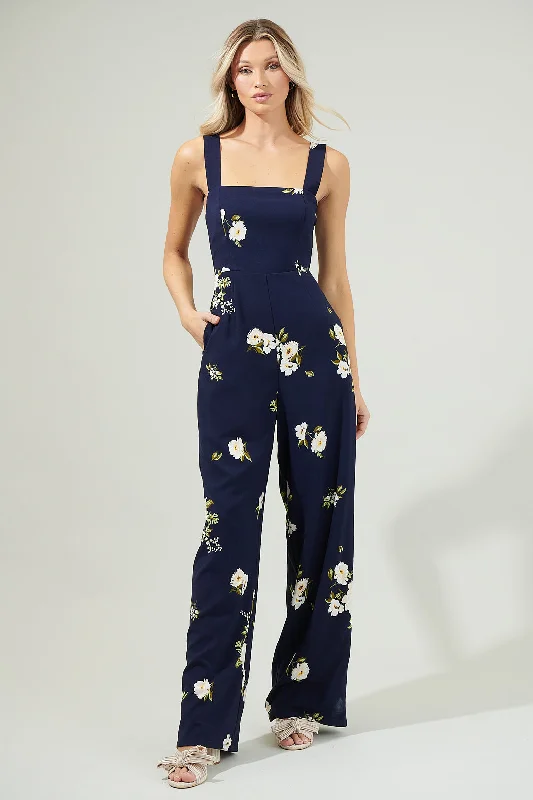 Arlene Floral Smocked Jumpsuit