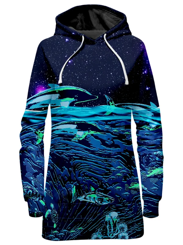 Celestial Seascape Hoodie Dress