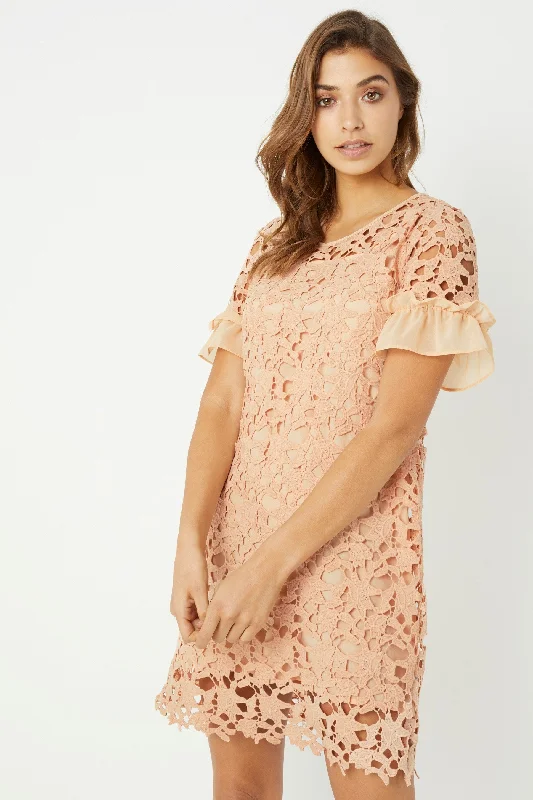 Crotchet Detail Shift Dress