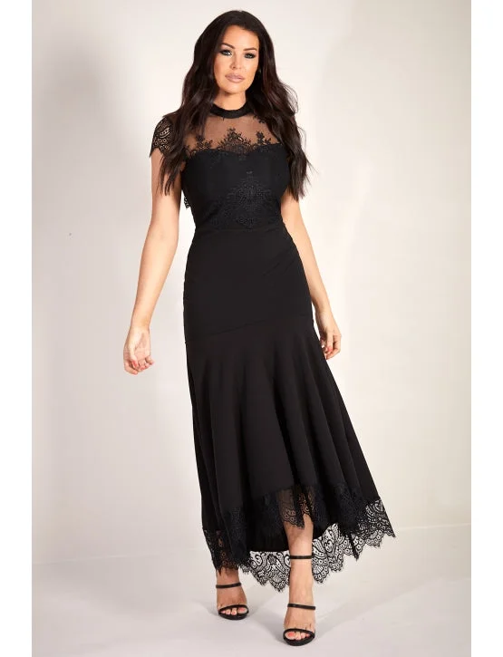 Gizelle Black Fish Tail Dress