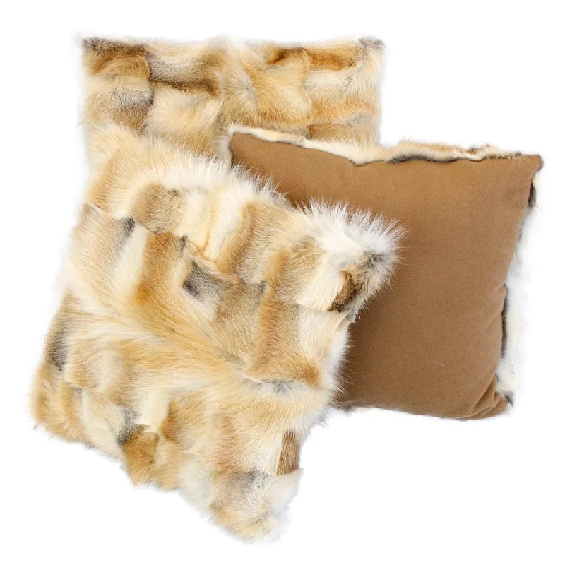 GOLDEN ISLAND FOX FUR & CASHMERE BLEND PILLOW