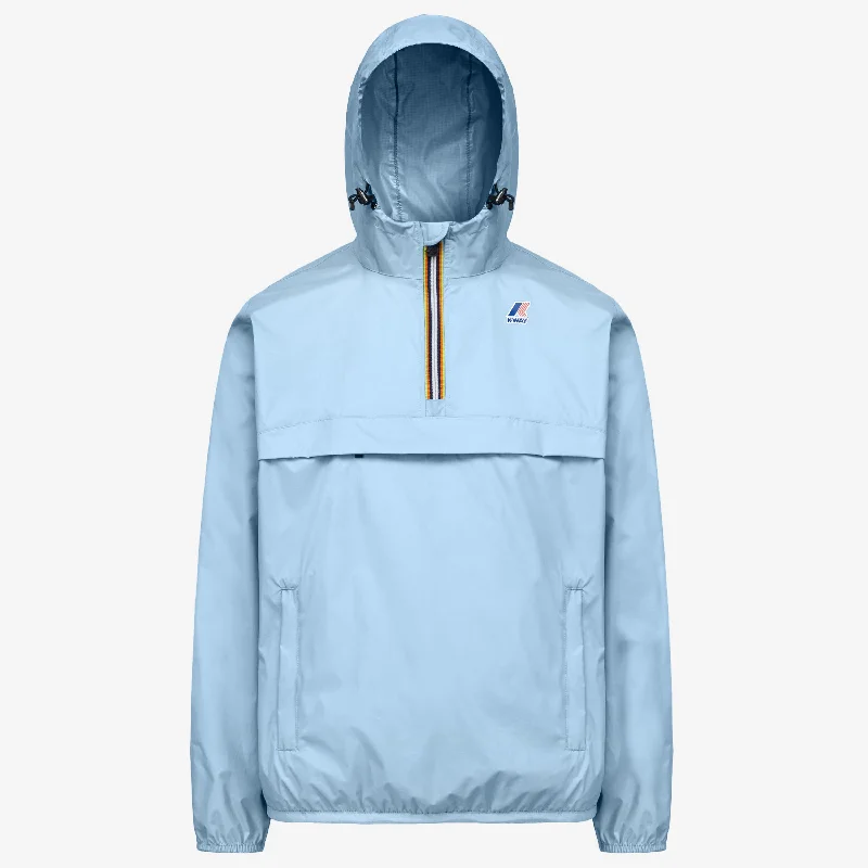 Leon - Packable Quarter Zip Rain Jacket in Azure Light Marine