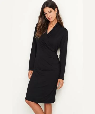 Maternity Wrap Bodycon Dress Black