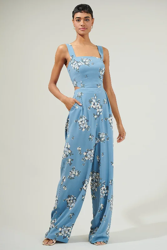 Moxie Floral Cut Out Jumpsuit