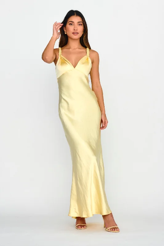 Muraya Braided Strap Maxi Dress Butter