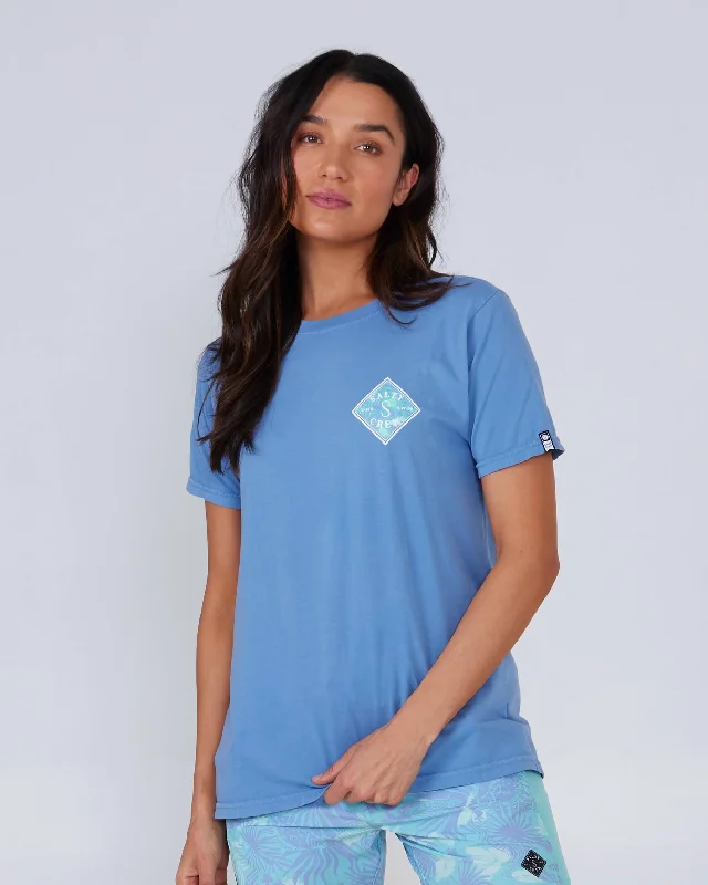 Printed Tippet Boyfriend S/S Tee - Blue Dusk