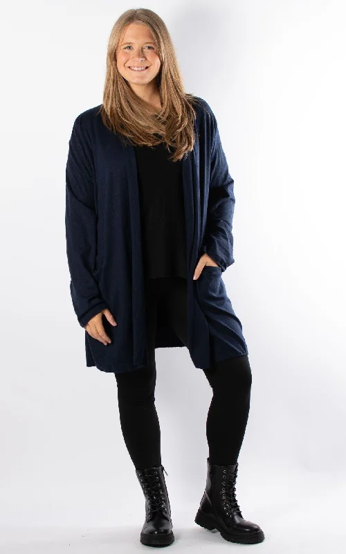 Soft Knit Cardigan | Navy