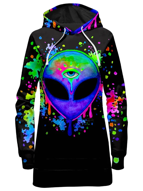 Splatter Alien Hoodie Dress