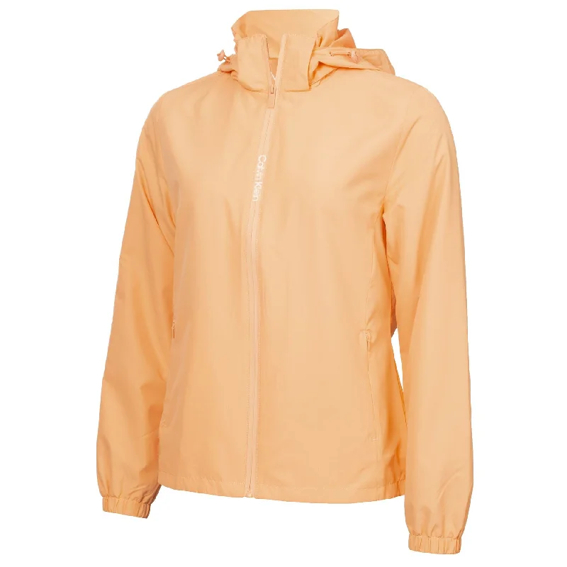 Womens Melody Full Zip Hooded Windbreaker Jacket Peach Cobbler - SS24