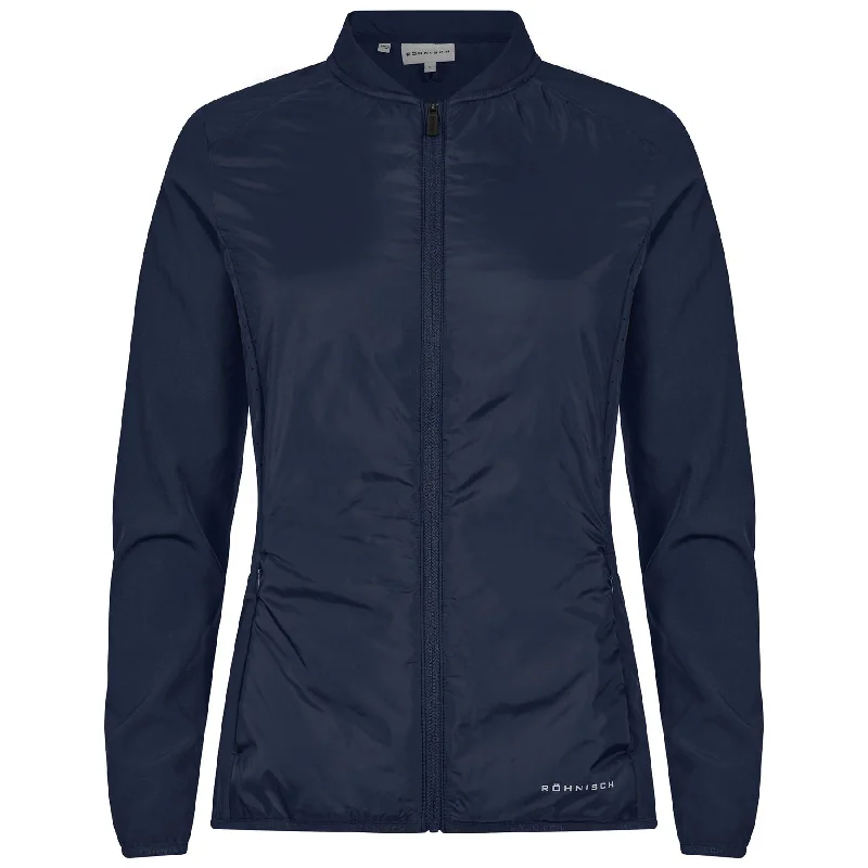 Womens Pace Full Zip Lightweight Jacket Navy - SS24