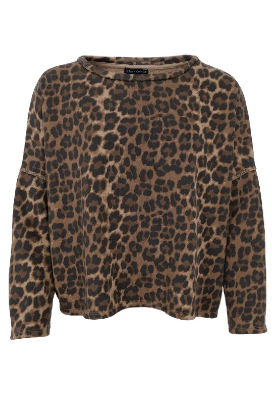 Zelda Sweatshirt | Leopard | Sweatshirt fra Black Colour