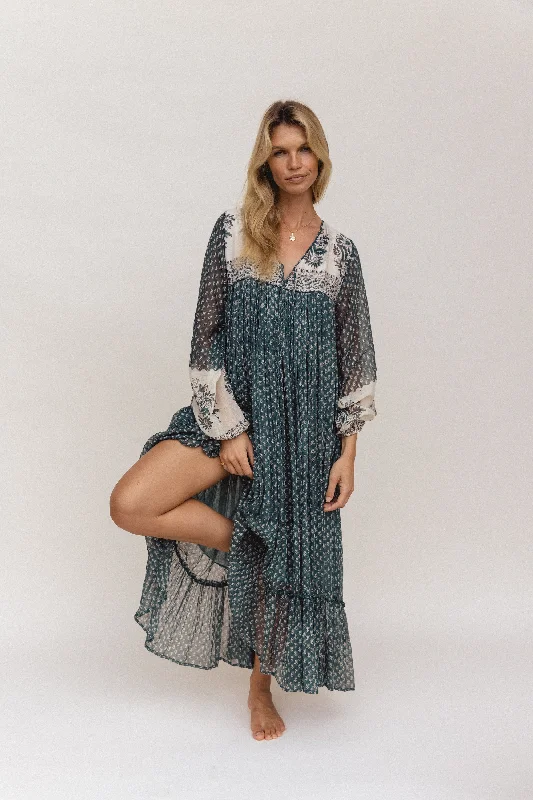 Rooh Maxi Dress ~ Pine