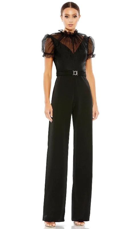 Ieena Duggal 26621 - Sheer Yoke Jumpsuit