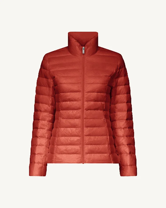 Intense rust Cha lightweight puffer jacket