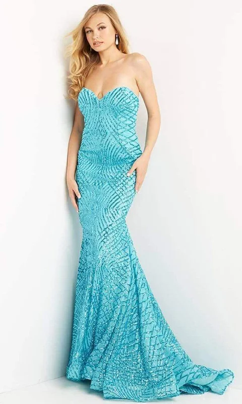 Jovani - 06516 Strapless Glitter Embellished Gown