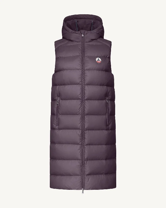 Manon long sleeveless down jacket Fig