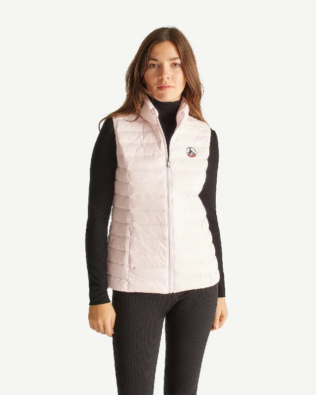 Petal rose Seda lightweight sleeveless puffer jacket