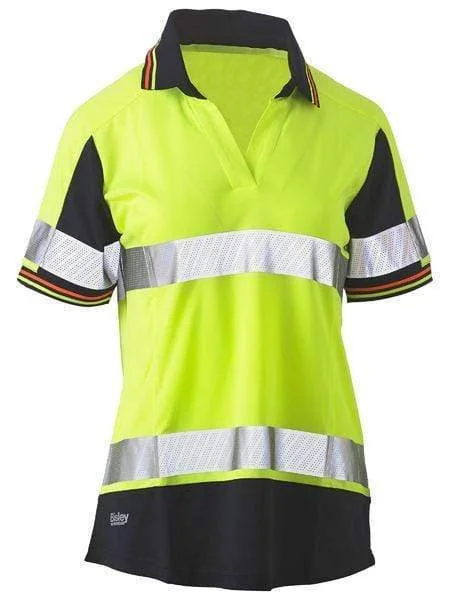 Bisley Women's Short Sleeve Taped Hi Vis Polo Shirt BKL1225T