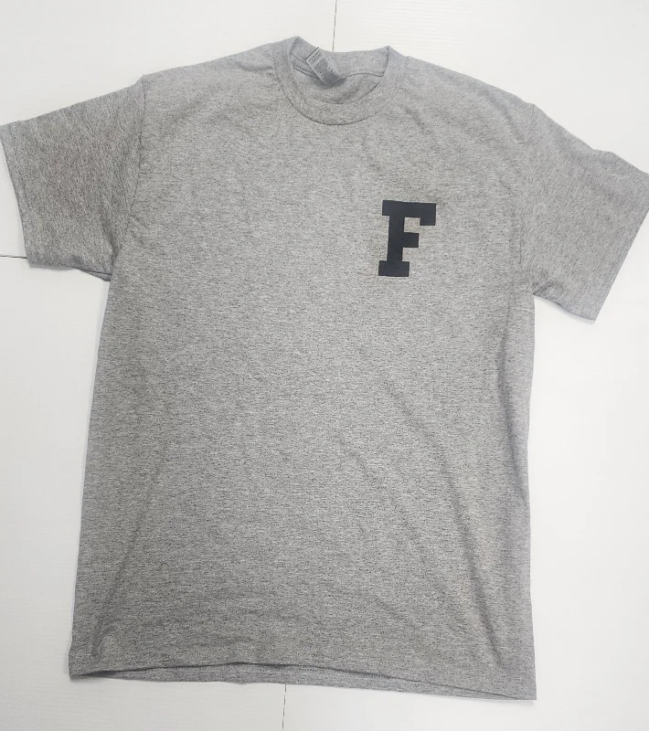 "F" Short Sleeve Gray T-Shirt