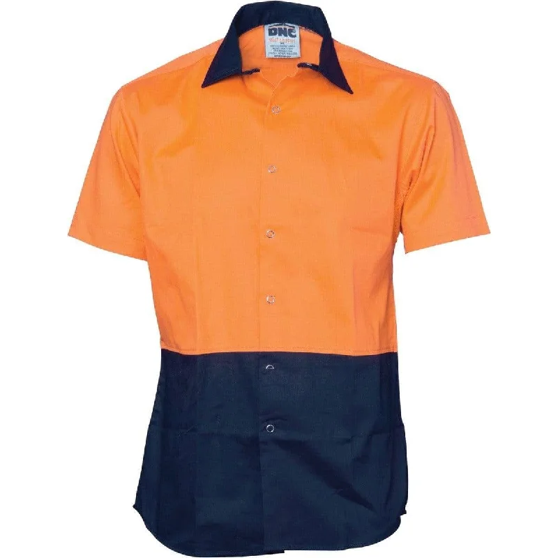 Dnc Workwear Hi-vis Cool Breeze Food Industry Short Sleeve Cotton Shirt - 3941