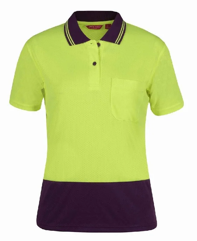 JB'S Hi-Vis Ladies Short Sleeve Jacquard Polo 6HJS1