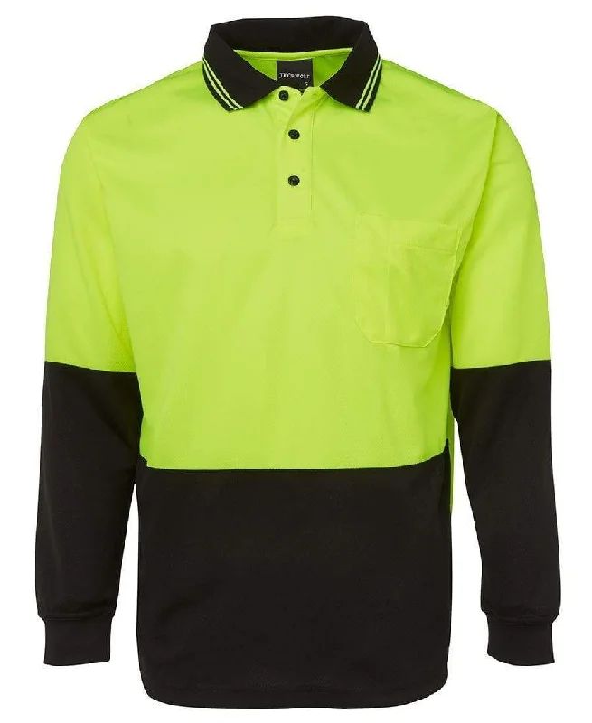 JB'S Hi-Vis Long Sleeve Traditional Polo 6HVPL