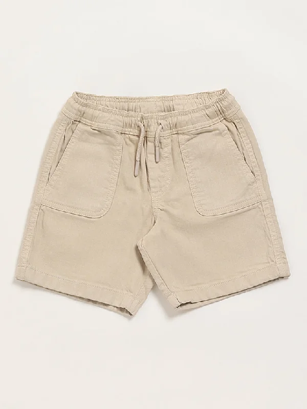 HOP Kids Beige Bermuda Shorts