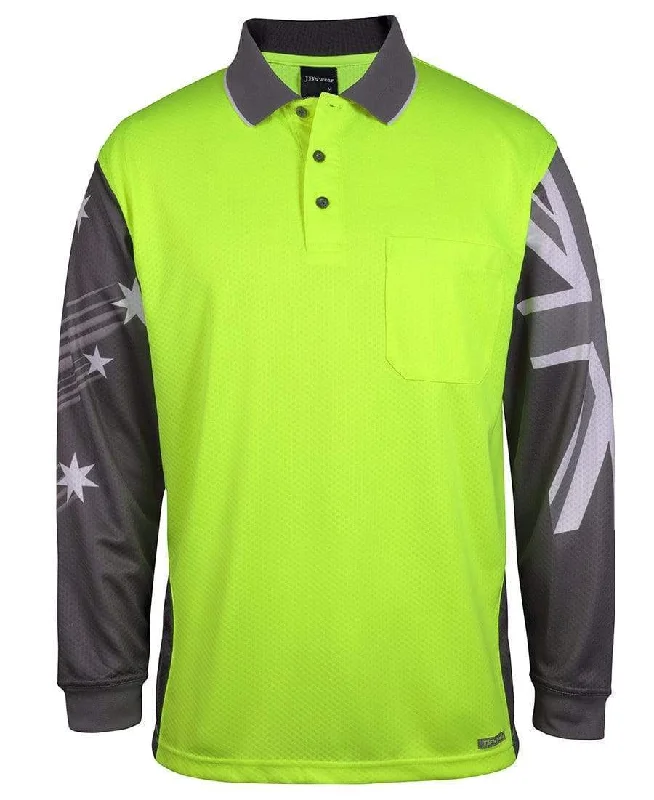 JB's Hi vis long sleeve Southern Cross polo 6HSCL