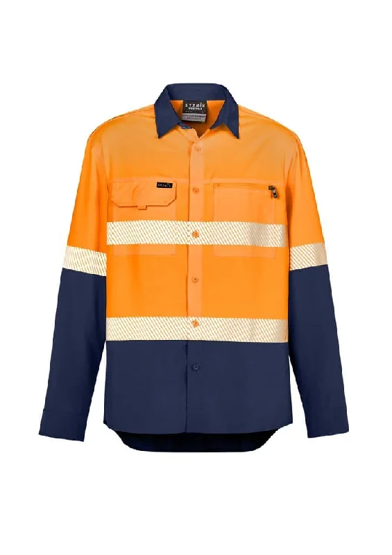 Mens Hi Vis Outdoor Segmented Tape L/S Shirt ZW470