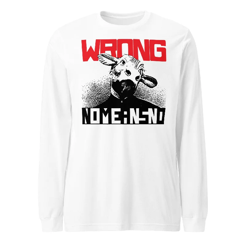 NOMEANSNO "Wrong" White Long Sleeve T-Shirt