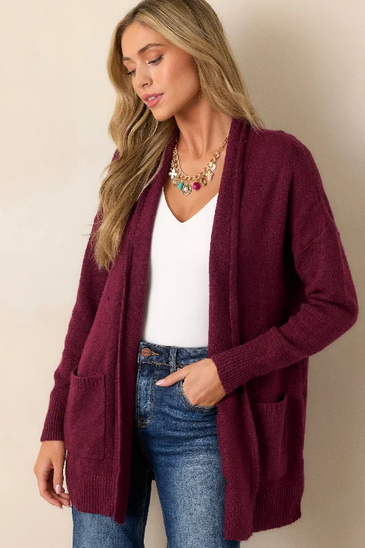 Pocketful Of Fun Times Berry Cardigan