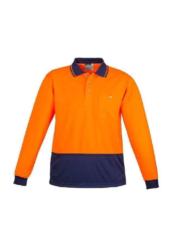 Unisex Hi Vis Basic Spliced Polo - Long Sleeve ZH232