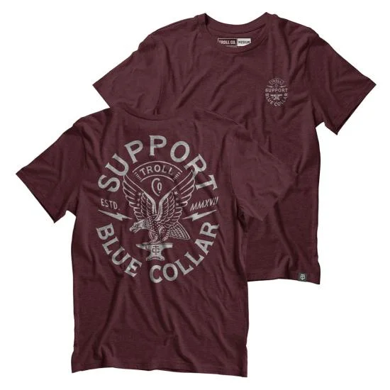 Winged Support Tee: Maroon