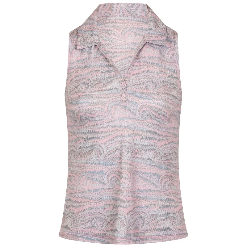 Womens Sydney Buttonless Polo Moonscape Multi - AW24